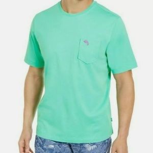 Tommy Bahama Embroidered Logo Mint Mojito Crew L
